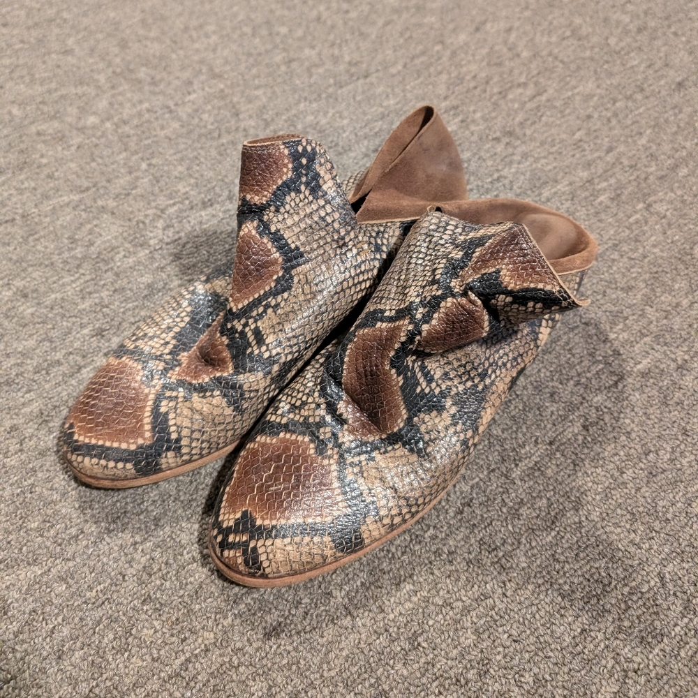 Sam Edelman Snakeskin Mules/Booties — W9